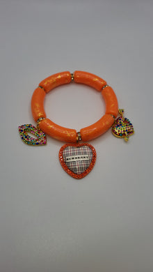 Orange tube bracelet #1