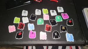 20pc random planar shirt charms ( no hole)