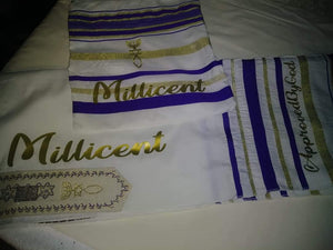 PERSONALIZED PRAYER SHAWLS( Free Carrying Case)