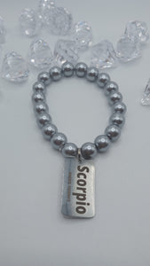1pc Silver Zodiac Sign Bracelet
