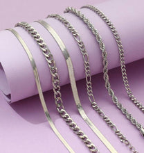 Load image into Gallery viewer, Silver 6pc Bracelets Set