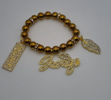 Load image into Gallery viewer, Metal Gold Bracelet 1pc (individual Bracelet) comes with 3 charms