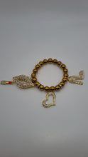 Load image into Gallery viewer, Metal Gold Bracelet 1pc (individual Bracelet) comes with 3 charms