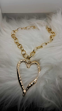 18 inch gold heart necklace