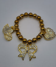 Load image into Gallery viewer, Metal Gold Bracelet 1pc (individual Bracelet) comes with 3 charms