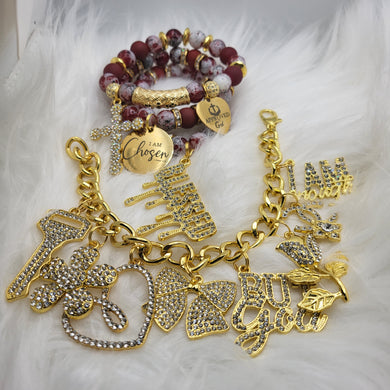 3pc set plus adjustable link bracelet