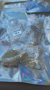 10pc Luxury Non-Designer Silver charm Bling Mix bag