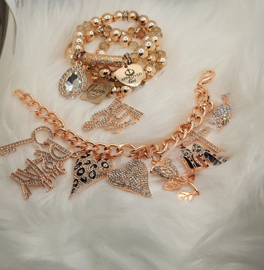 3pc set plus adjustable link bracelet