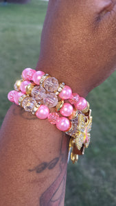 God is good (Breast Cancer Bracelet) 3pc Set