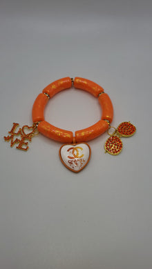 Orange tube bracelet
