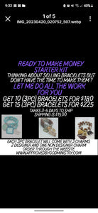 Ready to sell Pre-Made Bracelets starter kit 10 2pc bracelets wholesale