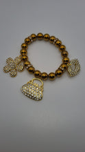 Load image into Gallery viewer, Metal Gold Bracelet 1pc (individual Bracelet) comes with 3 charms