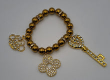 Load image into Gallery viewer, Metal Gold Bracelet 1pc (individual Bracelet) comes with 3 charms