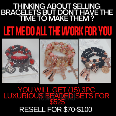 LUXURIOUS Starter Kit (15) 3pc Beaded Bracelet sets wholesale