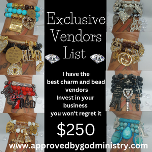 Charms & Beads Vendor's List- 1 Vendor Included ( Sent Via Email)