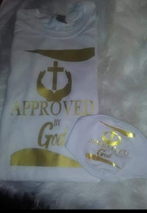 Approved By God Shirt and Mask White