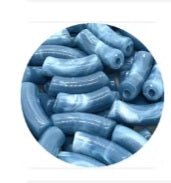 Navy Blue Swirl 5pc Tube Beads